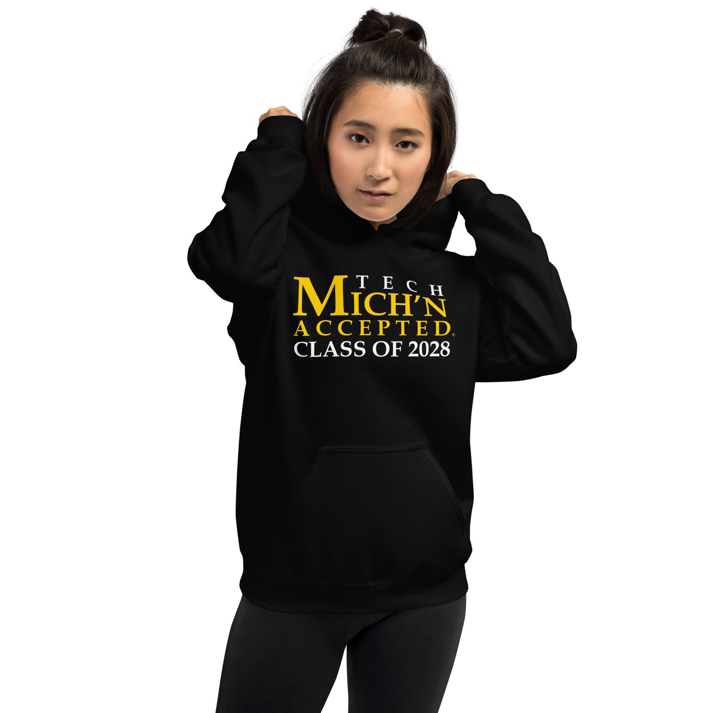 Tech Accepted Grad 2028 Unisex Black Hoodie