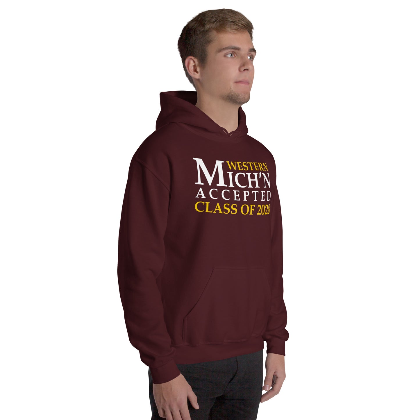 Western Accepted Grad 2028 Unisex Brown Hoodie