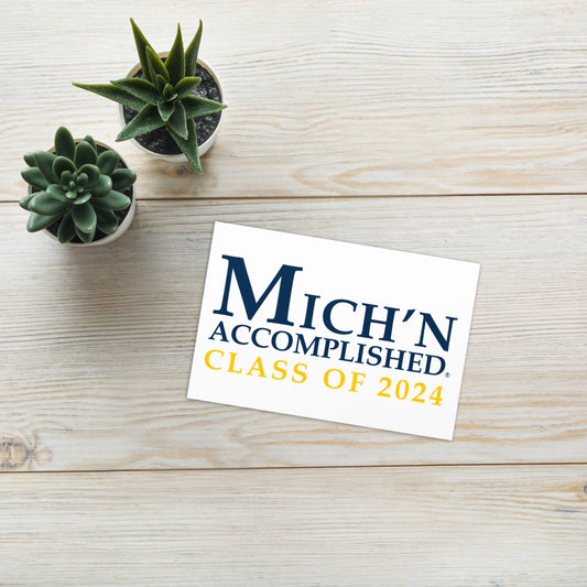 Michigan Accomplished Grad 2024 Greeting Card