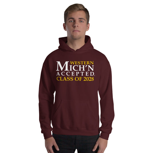 Western Accepted Grad 2028 Unisex Brown Hoodie