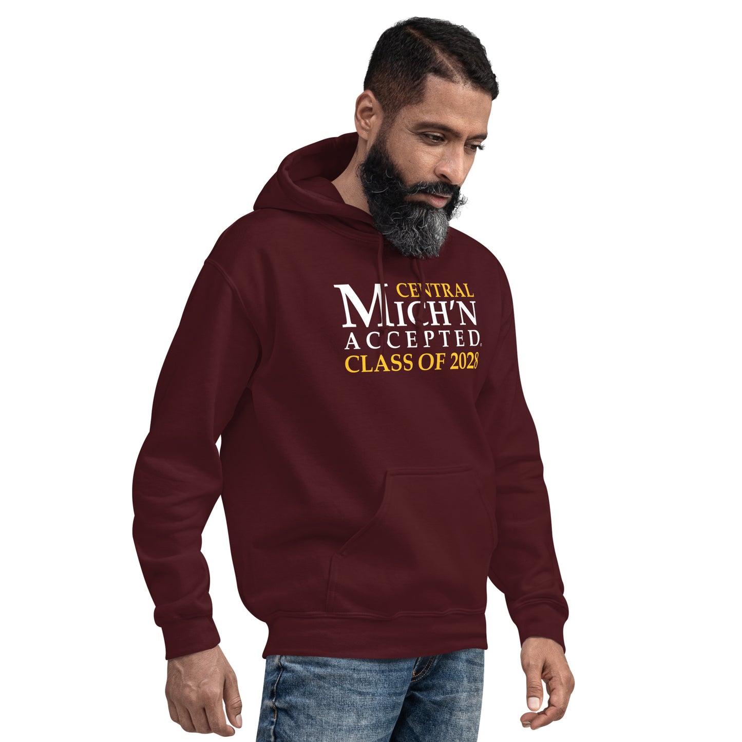 Central Accepted Grad 2028 Unisex Maroon Hoodie