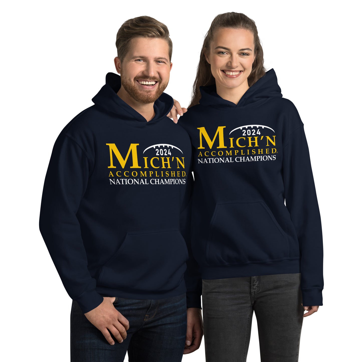 Michigan Accomplished Champs 2024 Unisex Blue Hoodie