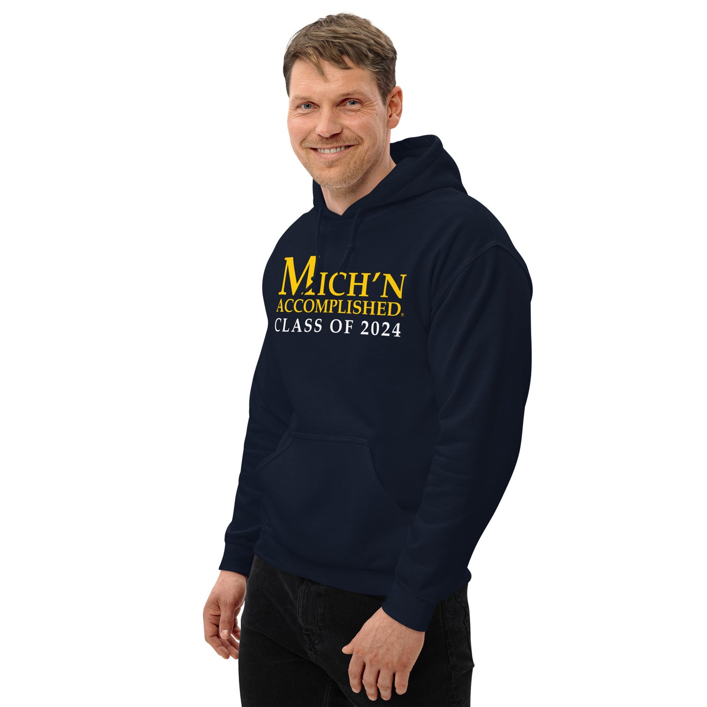 Michigan Accomplished Grad 2024 Unisex Blue Hoodie