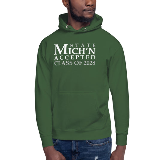 State Accepted Grad 2028 Unisex Green Hoodie