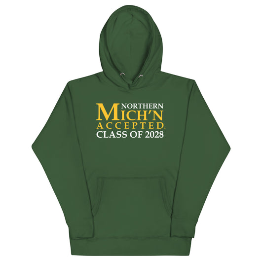 Northern Accepted Grad 2028 Unisex Green Hoodie