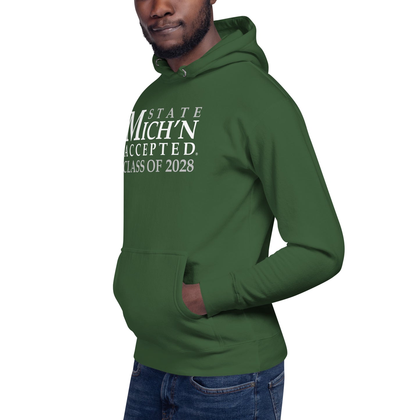 State Accepted Grad 2028 Unisex Green Hoodie