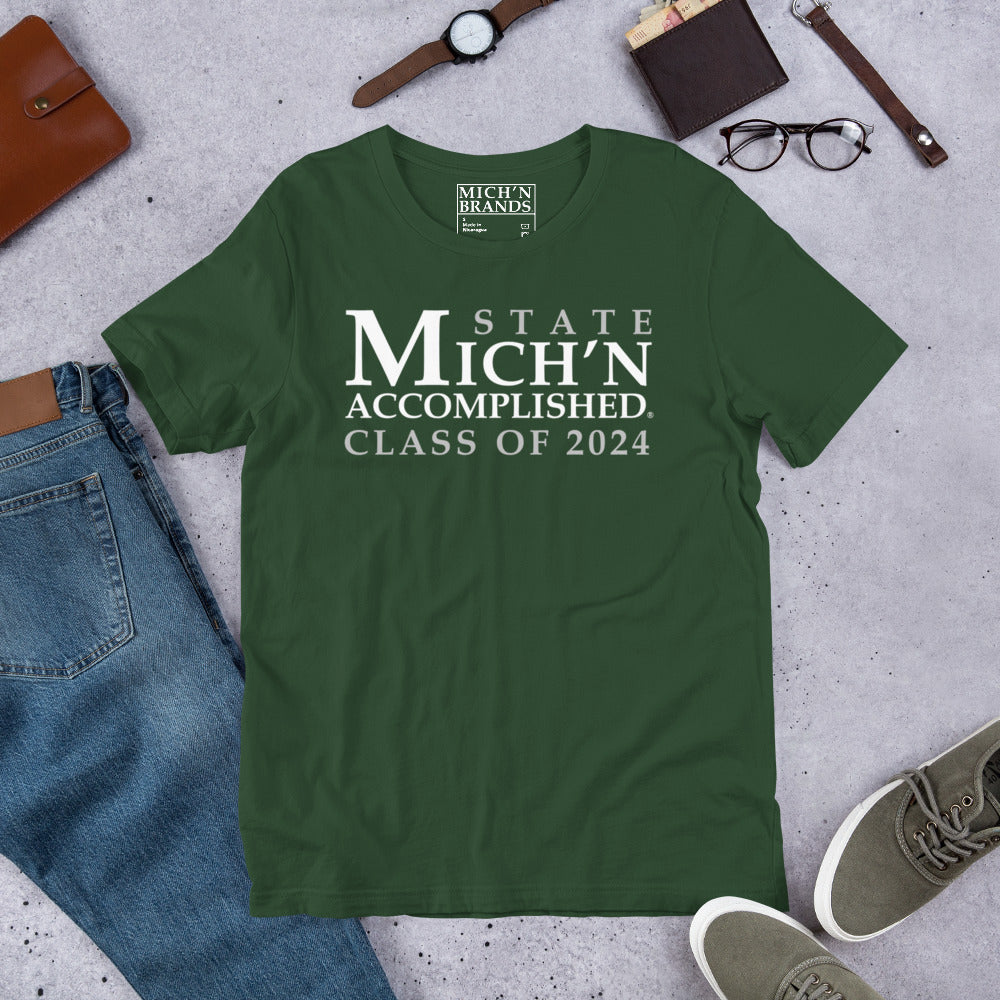 State Accomplished Grad 2024 Unisex Green T-Shirt