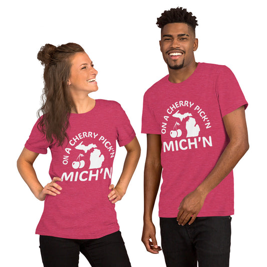 Cherry Pick'n Mich'n Unisex T-Shirt