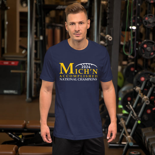 Michigan Accomplished Champs 2024 Unisex Blue T-Shirt