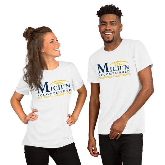 Michigan Accomplished Champs 2024 Unisex White T-Shirt