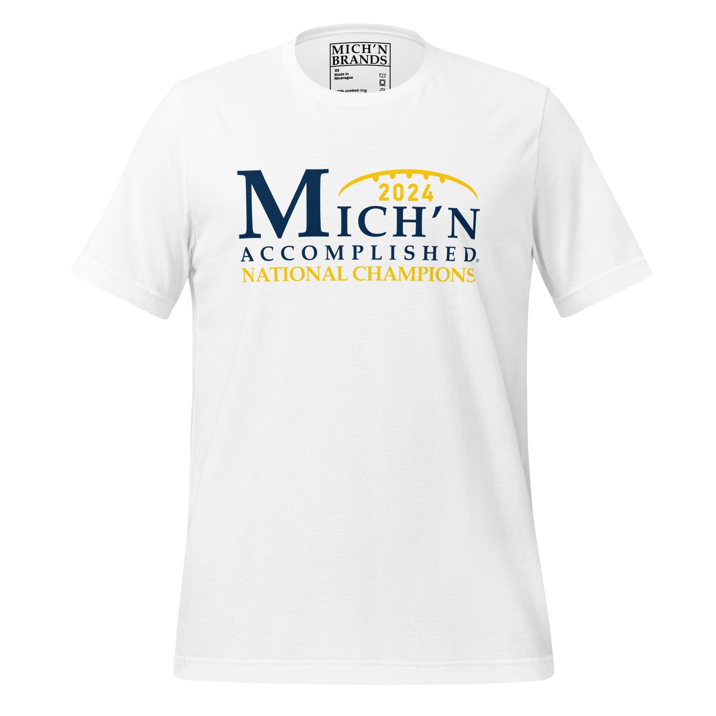 Michigan Accomplished Champs 2024 Unisex White T-Shirt