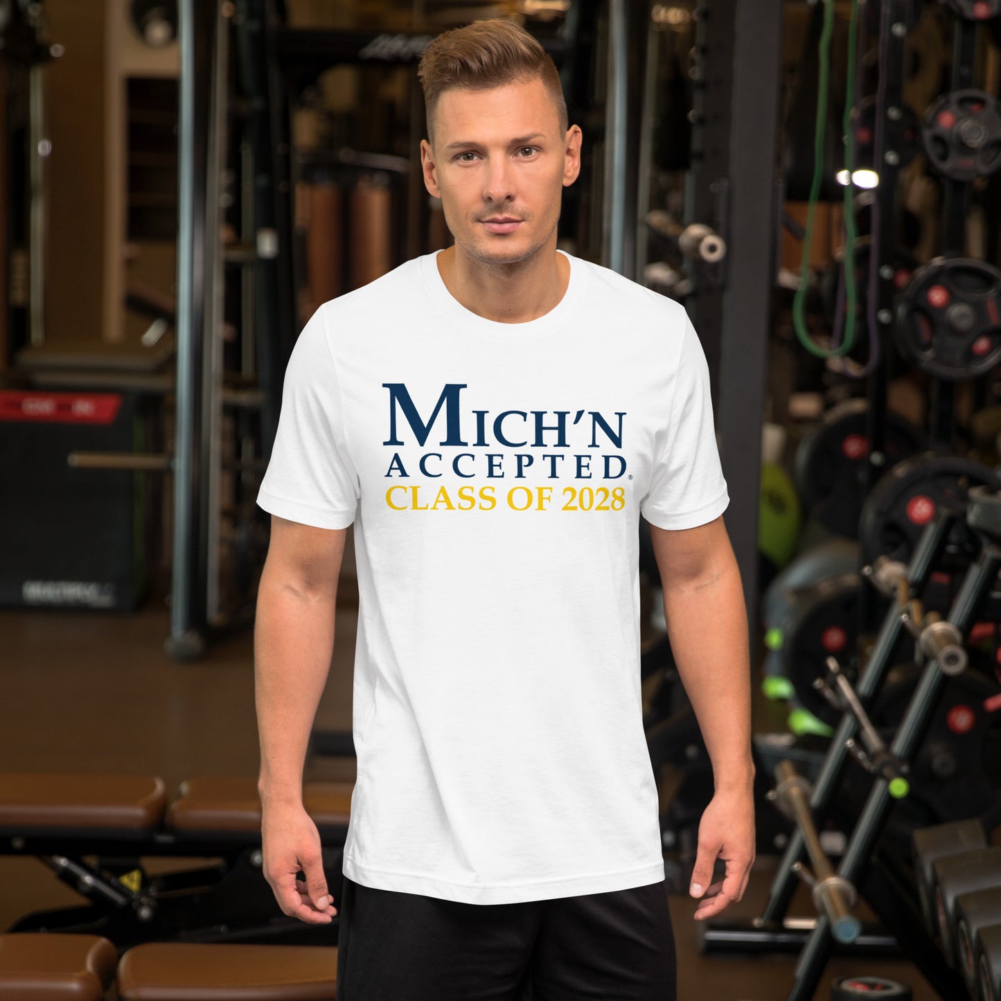 Michigan Accepted Grad 2028 Unisex White T-Shirt