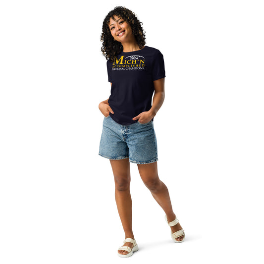 Michigan Accomplished Champs 2024 Women's Blue T-Shirt