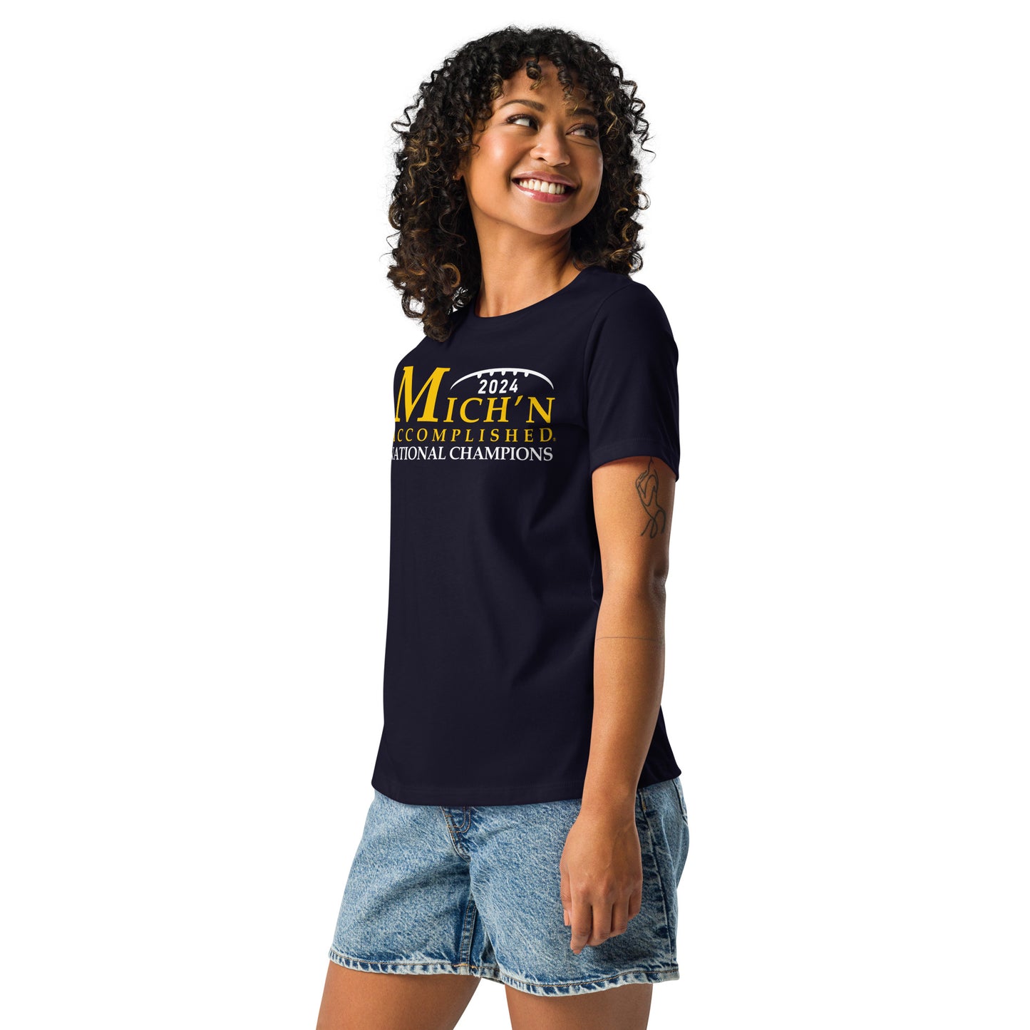 Michigan Accomplished Champs 2024 Women's Blue T-Shirt