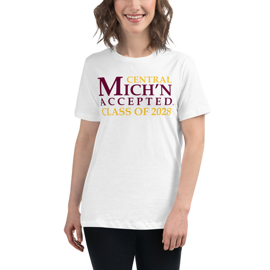 Central Accepted Grad 2028 Women's White T-Shirt