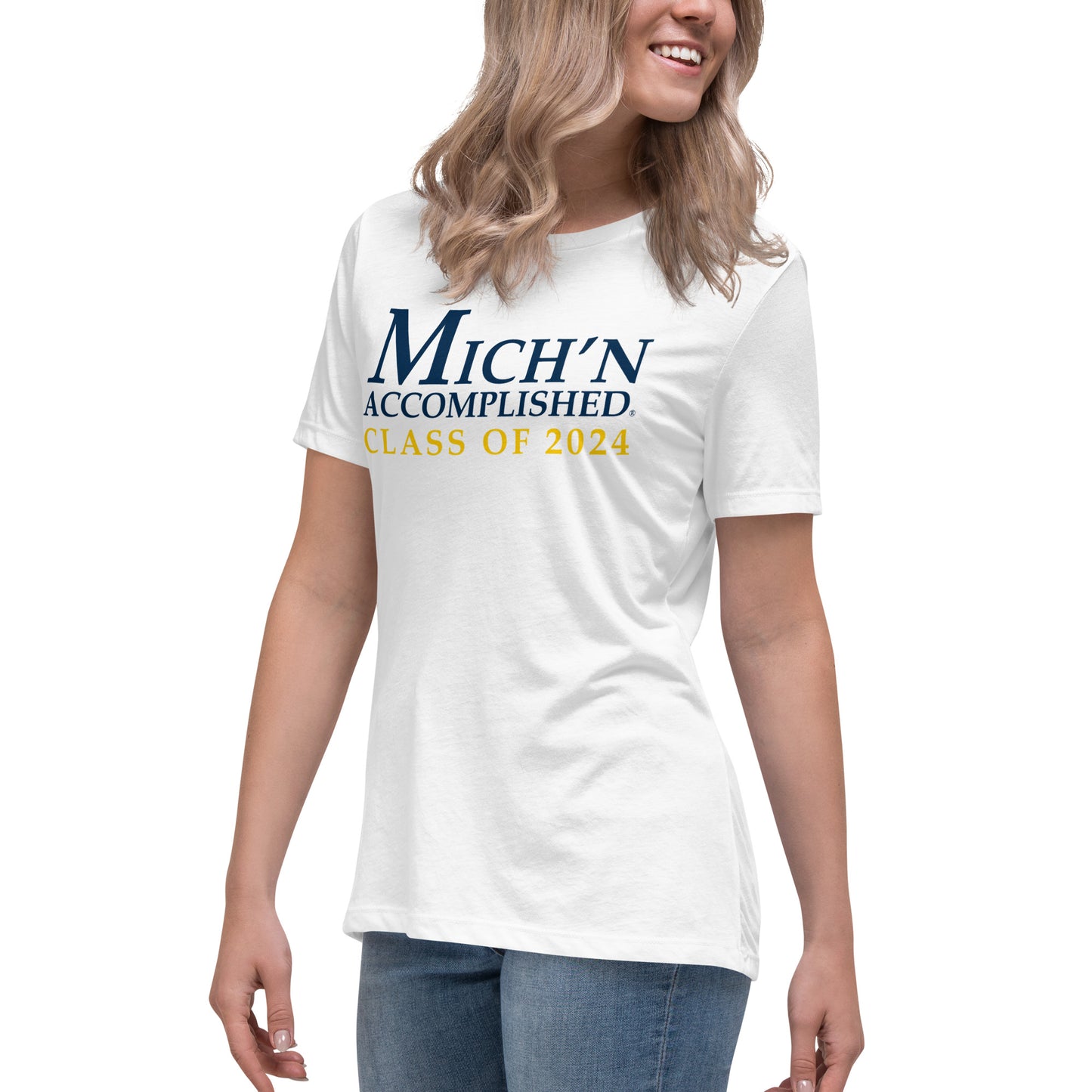 Michigan Accomplished Grad 2024 Women's White T-Shirt