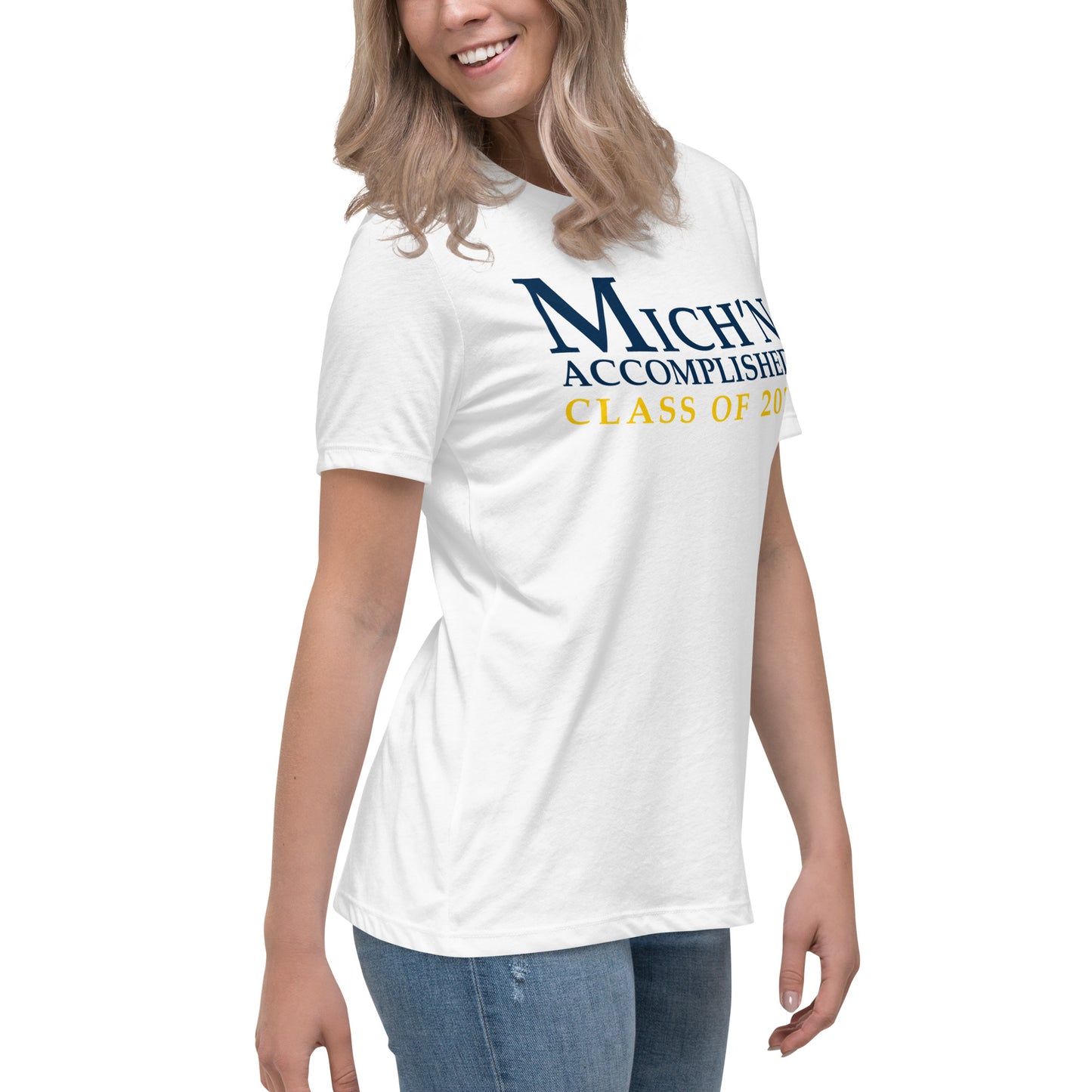 Michigan Accomplished Grad 2024 Women's White T-Shirt