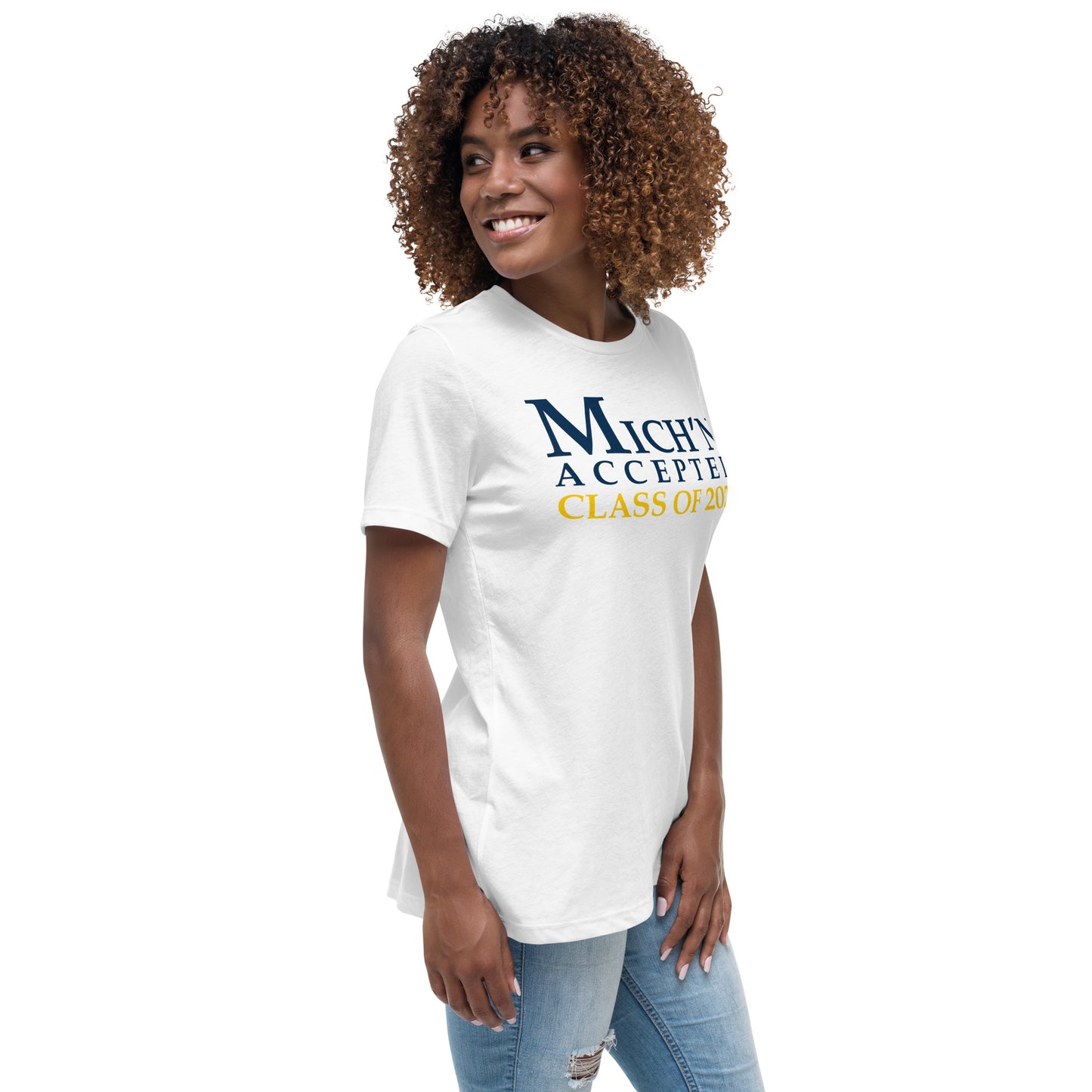 Michigan Accepted Grad 2028 Women's White T-Shirt